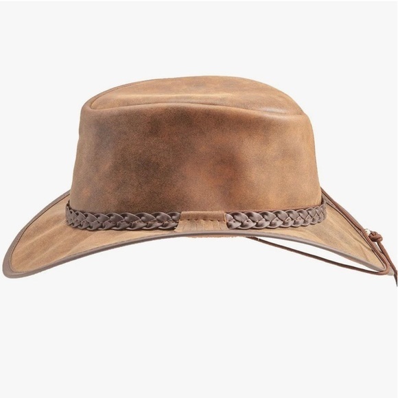 Weatherproof Crusher‎ Cooper Outback Leather Hat Large XL - Picture 5 of 16